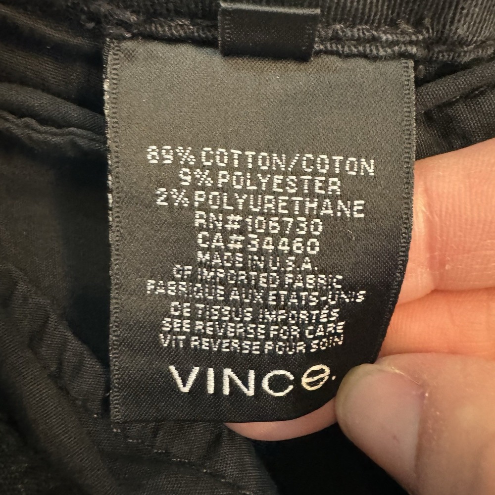 Vince Women's‎ Military Zipper Ankle Cargo Skinny Pants In Black Size 26 - Picture 16 of 16
